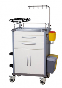 Hospital Furniture ABS Plastic Medicine Medical cart Emergency treatment trolley