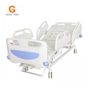 Three function clinic hospital bed with ABS guardrails A02