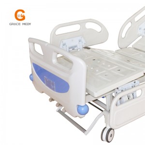 Three function clinic hospital bed with ABS guardrails A02