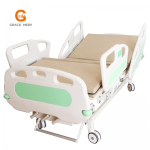 A02-5 Manual 3 function hospital bed 3 cranks manual hospital bed