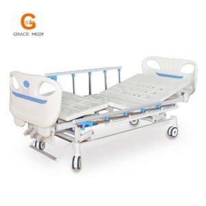 Hot sale Medical-Bed-For-Elderly - Three function manual patiet bed with ABS bed head A02-6 – Webian