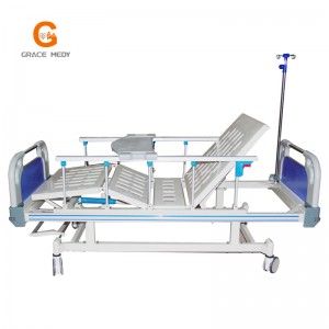 A03 Two function hospital bed with 5 bars guardrails