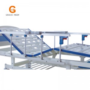 A08 Two function crank bed with ABS bed head and 5 bars guardrail