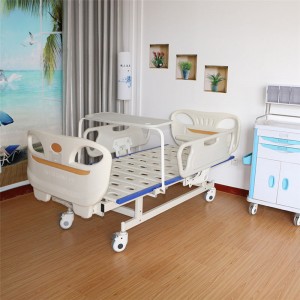 2019 China New Design China Yx-D-3 (A3) Manual Two Crank Hospital Patient Bed, 2 Shake Medical Bed with Mattress, Nursing Care Bed for Sale