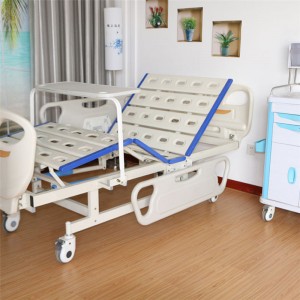 2019 China New Design China Yx-D-3 (A3) Manual Two Crank Hospital Patient Bed, 2 Shake Medical Bed with Mattress, Nursing Care Bed for Sale