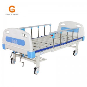 A09 hospital equipment Two function hospital bed  manual double hospital medical ICU nursing patient bed