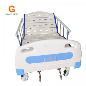 A09 hospital equipment Two function hospital bed  manual double hospital medical ICU nursing patient bed