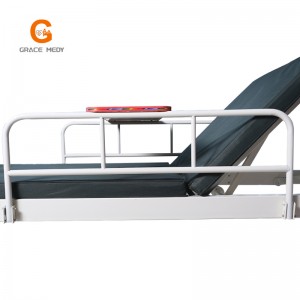 B02 White manual one function hospital patient bed