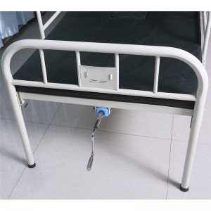 B02 White manual one function hospital patient bed