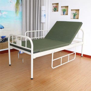 B02 White manual one function hospital patient bed