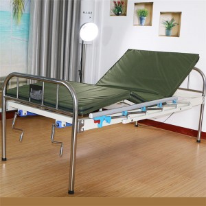 Two function hospital iron bed B04 two cranks hospital bed