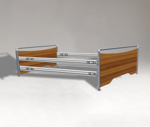 Aluminum alloy guardrail/nursing home bed guardrail