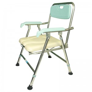 Elderly patient care height adjustable Folding patient toilet chair