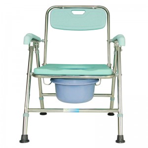 Elderly patient care height adjustable Folding patient toilet chair