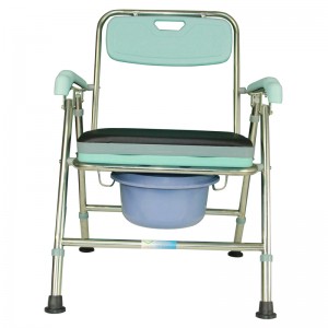 Elderly patient care height adjustable Folding patient toilet chair