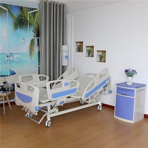 Chinese Professional China Clinic Patient Treatment Furniture 3 Three Functions Manual Medical Intensive Care ICU Therapy Nursing Hospital Bed with Mattress