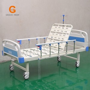 Manufacture Directly Supply Good Quality Adjustable Nursing one Crank Functions Manual Medical Hospital Bed Furniture