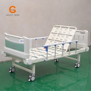 Manufacture Directly Supply Good Quality Adjustable Nursing one Crank Functions Manual Medical Hospital Bed Furniture