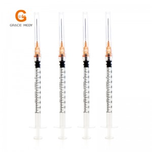 1ml 3ml Disposable Sterile Injection Plastic /pp Syringe Luer Lock/Slip Lock with Needle CE and ISO and FDA