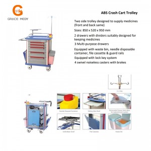 Hospital ABS medical cart clinical drug delivery cart