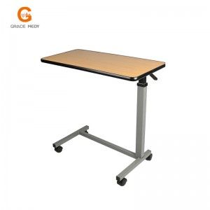 Hospital ABS/Wooden mobile overbed table