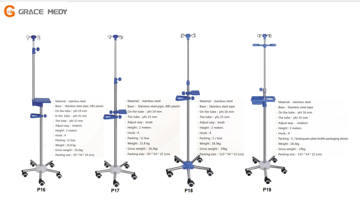 Types of infusion poles and their advantages and disadvantages