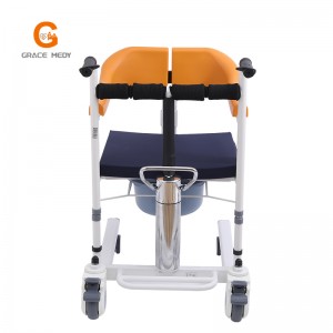 Patient Transfer Lift Chair with Commode